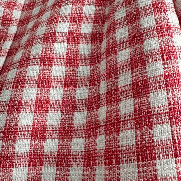 Tommy Hilfiger Pink Gingham Short Sleeve Tweed Button-Up Top – Size 4 - Picture 7 of 14